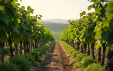 Naklejka premium level lines of currants, plantation as a background composition. High quality