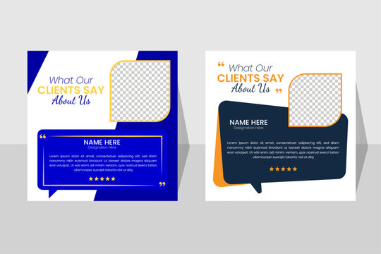 Professional Modern Clients Feedback template design