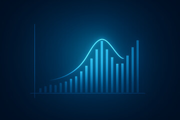 Stock chart and financial growth graph representing investment strategy, market analysis, and business trading performance in global financial exchange
