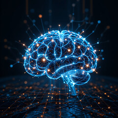 Glowing fractal lights representing the energy of the human mind