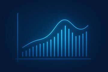 Stock chart and financial growth graph representing investment strategy, market analysis, and business trading performance in global financial exchange
