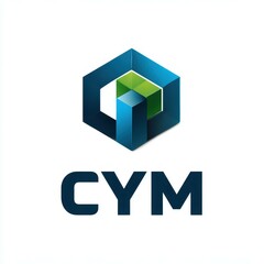 Fototapeta premium Modern geometric logo design featuring vivid colors and a distinctive structure representing innovation and creativity