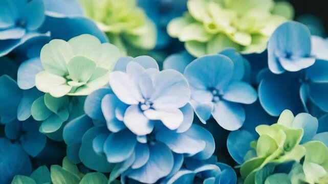 Vibrant hydrangea flowers creating stunning floral background