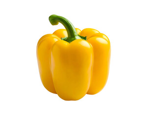 Bright yellow pepper on black background