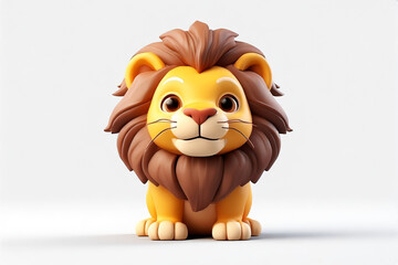 Cute Lion King – 3D Emoji Style Animal Character