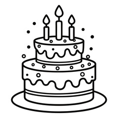 birthday cake with candles