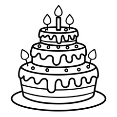 birthday cake with candles