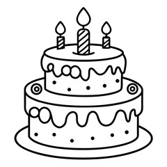birthday cake with candles