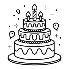 birthday cake with candles