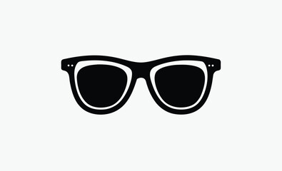 Fototapeta premium Sunglass silhouette, eyewear icon, fashion accessory symbol, Sunglasses Icon Illustration 