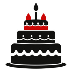 birthday cake with candles