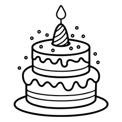 birthday cake vector illustration