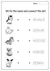 Worksheet for kindergarten writing practice