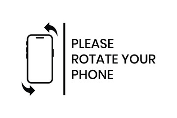 Phone rotate icon set, Device rotation symbol. Please Rotate your Phone. Mobile Rotate smartphone icon isolated, Mobile screen rotation icon. phone rotate icon set in line style. vector illustration. 