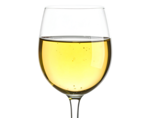 Elegant glass of refreshing white wine