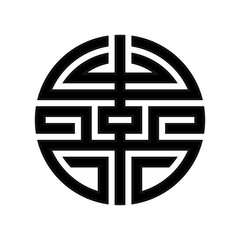 Chinese shou symbol, or longevity symbol
