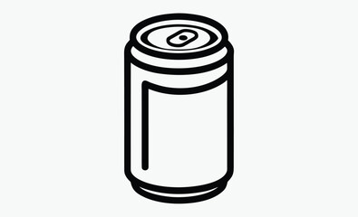 Soda can icon silhouette, soda can vector icon. Soda can icon isolated on background, Modern flat pictogram, business, marketing 