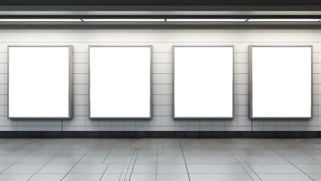 Outdoor blank billboard，png