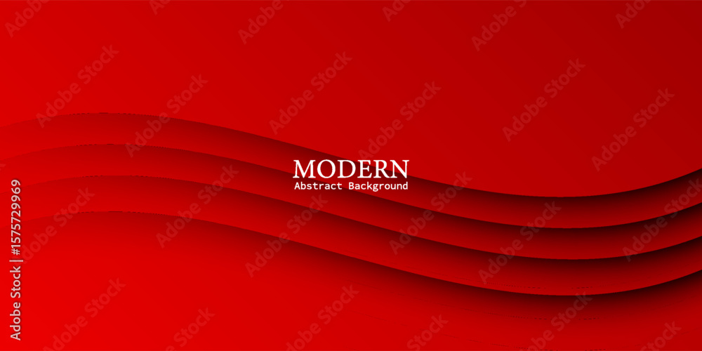 Poster modern red abstract background with elegant curved lines and layered wave shapes. suitable for prese