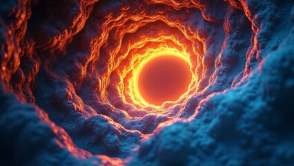 Natural close-up of black hole scene