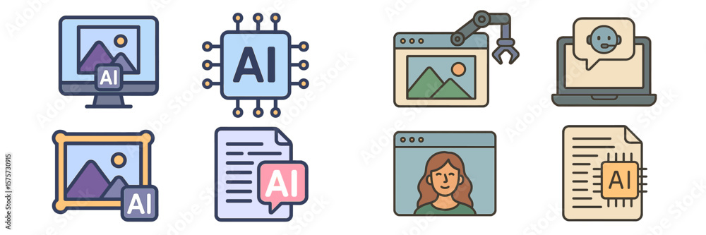 Poster multiple representations of artificial intelligence applications in visual media and technology