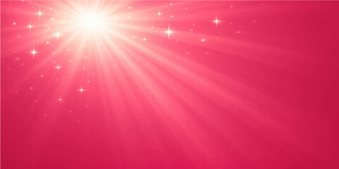 Shining Pink Sunburst: A bright sunburst shining against a pink gradient backdrop, evoking a feeling of warmth and joy.