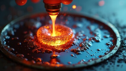 Scene of luminous disk production