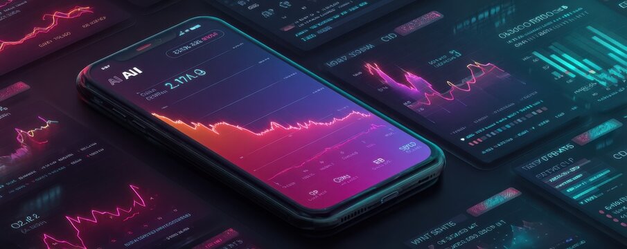 Isometric display of artificial intelligence analytics on a modern mobile interface