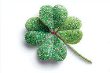 Green Clover Leaf With Realistic Texture