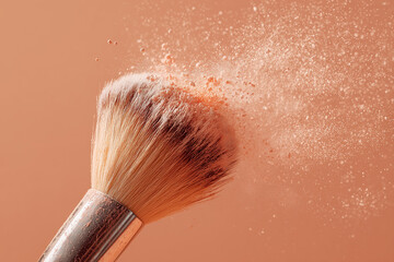 Soft Brush with Flying Cosmetic Powder