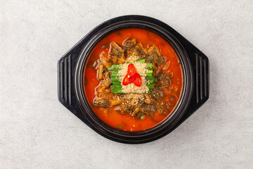  Eel soup is a spicy stew made with chopped eel, dried radish greens, dried pollack, bracken, green onions, and red peppers.
 