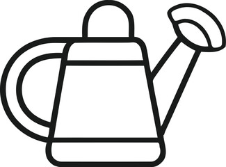 Gardener icon spout bag outdoor care. Regadera, watering can illustration. watering can clip art editable vector icon