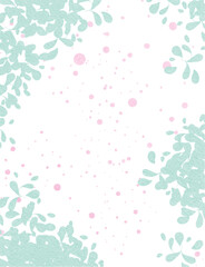 soft pink green colorful abstract illustration, background, wallpaper, card invitation design