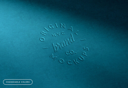 Embossed Apparel Logo Mockup