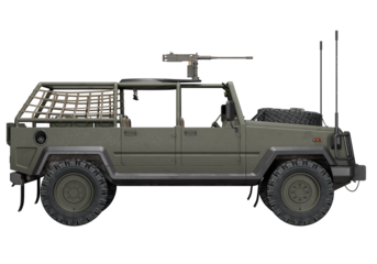 military jeep vehicle with weapon