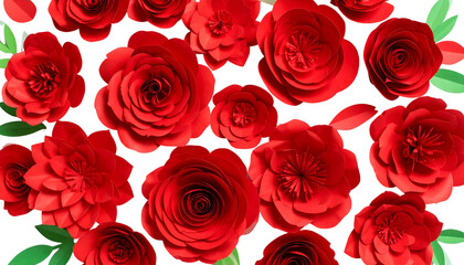 Red Paper Flower Backdrop