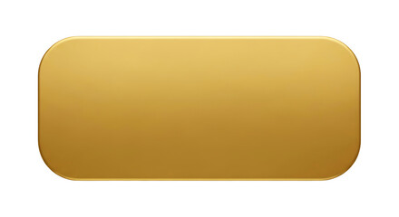 Golden Rectangular Element on White Background for Design Applications