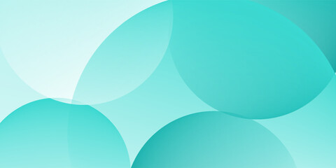 Teal color circles background with overlap layer. For wallpaper, cover, banner, poster, placard and presentation. Teal abstract background for business card and flyer template, vector illustration