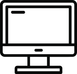 Computer monitor with setting icon vector. computer configuration icon. computer repair, update, software, maintenance, troubleshooting icon vector.