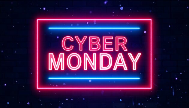Neon Cyber Monday sale banner (1)