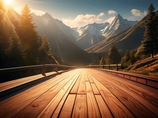 Scenic Mountain Road at Sunset