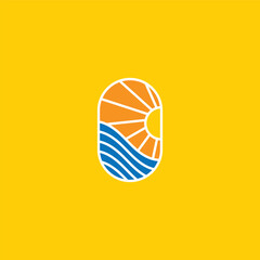 summer veibe logo vector image