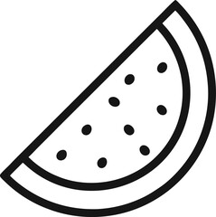 Watermelon icon outline ilustration vector symbol