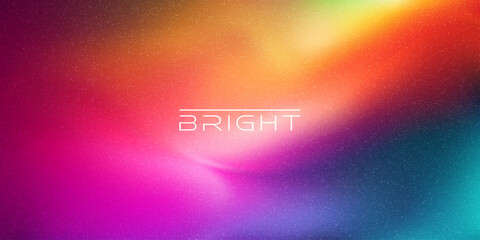 Fototapeta premium Trendy bright rainbow color gradient. Abstract blurred background. Grainy film effect texture gradient template. Vector illustration for your graphic design, banner, poster