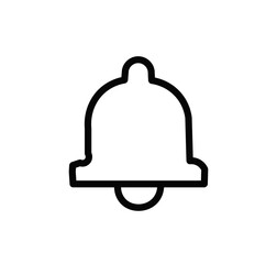 vector bell icon on white background