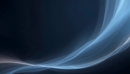 Fototapeta premium Abstract background with flowing blue lines creating a dynamic and ethereal visual effect on dark backdrop