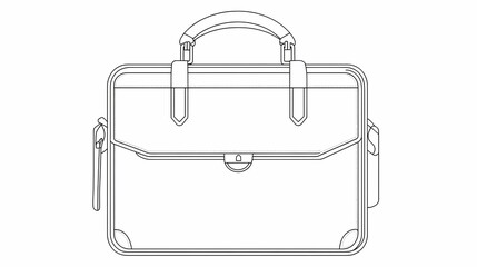 Outline drawing of a briefcase.