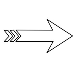 vector arrow icon on white background