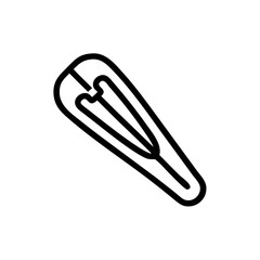 Obraz premium Hair clip icon symbolizes hair styling, fashion, and grooming. Great for content related to beauty tutorials, accessories, or salon services.
