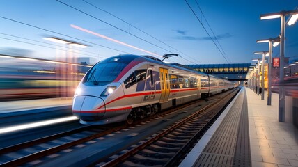 Naklejka premium train in motion blur